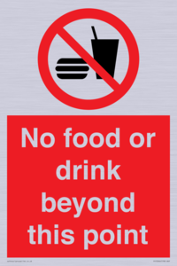 No food or drink beyond this point